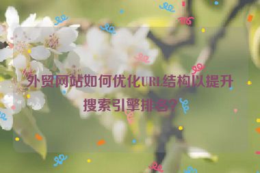 外贸网站如何优化URL结构以提升搜索引擎排名？