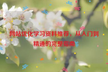 网站优化学习资料推荐，从入门到精通的完整指南