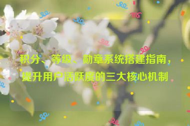 积分、等级、勋章系统搭建指南，提升用户活跃度的三大核心机制
