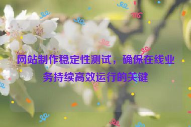 网站制作稳定性测试，确保在线业务持续高效运行的关键