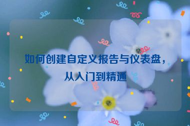 如何创建自定义报告与仪表盘，从入门到精通
