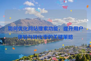 如何优化网站搜索功能，提升用户体验与转化率的关键策略