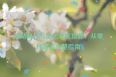网站制作与论坛社区搭建，从零开始的完整指南
