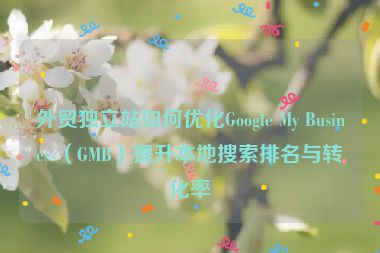 外贸独立站如何优化Google My Business（GMB）提升本地搜索排名与转化率