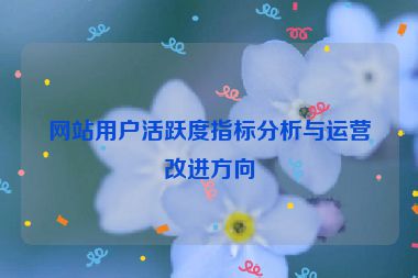 网站用户活跃度指标分析与运营改进方向