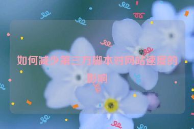 如何减少第三方脚本对网站速度的影响