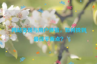 网站变现与用户体验，如何找到最佳平衡点？