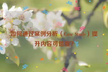 如何通过案例分析（Case Study）提升内容可信度？