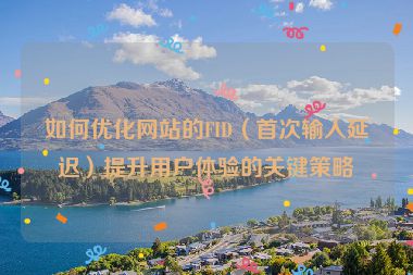 如何优化网站的FID（首次输入延迟）提升用户体验的关键策略