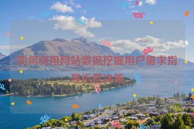 如何利用网站数据挖掘用户需求指导运营决策