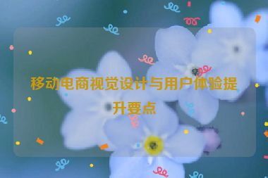 移动电商视觉设计与用户体验提升要点